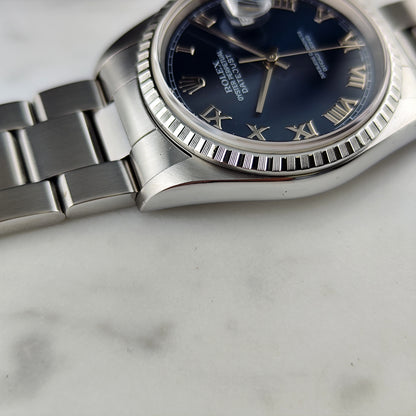 ROLEX Datejust 36 Blue Roman Dial 1999 Serviced 09/2026 [REF. 16220]