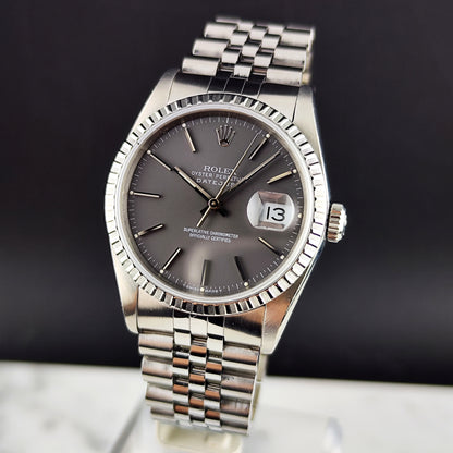 Rolex Datejust 36 Grey Dial Sapphire 1991 Serviced 08/2026 [REF. 16220]