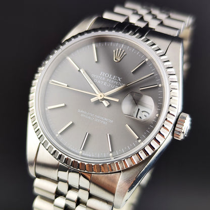 Rolex Datejust 36 Grey Dial Sapphire 1991 Serviced 08/2026 [REF. 16220]