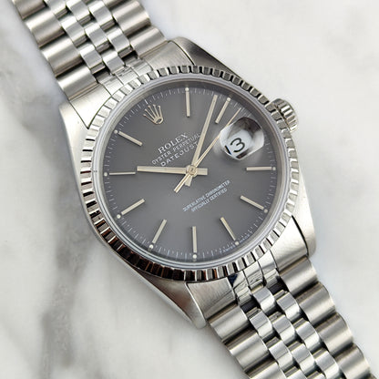Rolex Datejust 36 Grey Dial Sapphire 1991 Serviced 08/2026 [REF. 16220]
