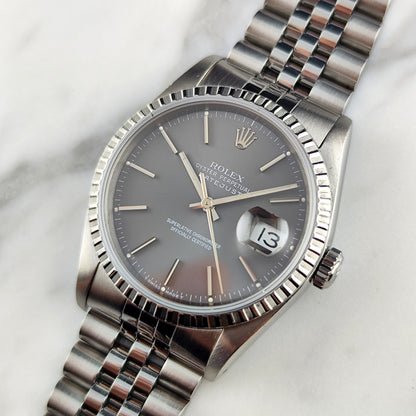 Rolex Datejust 36 Grey Dial Sapphire 1991 Serviced 08/2026 [REF. 16220]