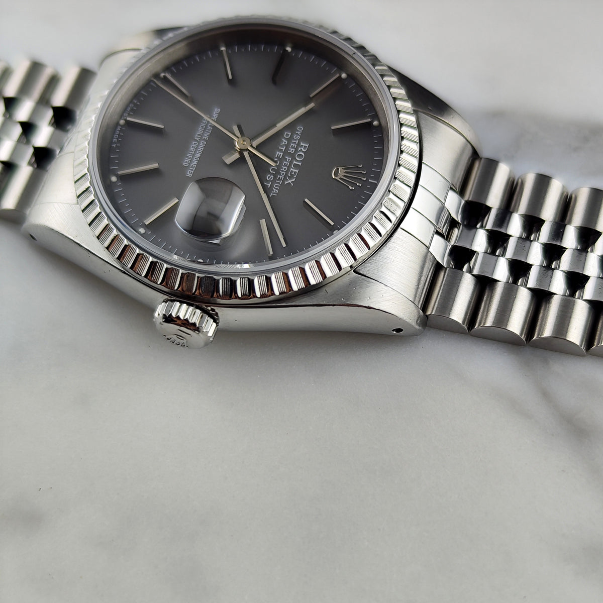 Rolex Datejust 36 Grey Dial Sapphire 1991 Serviced 08/2026 [REF. 16220]