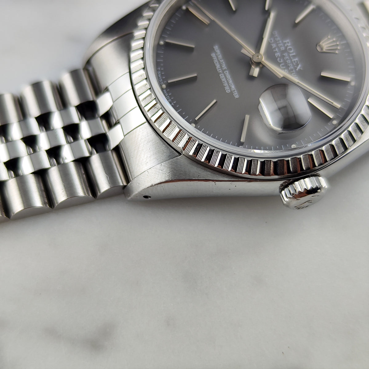 Rolex Datejust 36 Grey Dial Sapphire 1991 Serviced 08/2026 [REF. 16220]