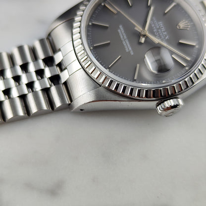 Rolex Datejust 36 Grey Dial Sapphire 1991 Serviced 08/2026 [REF. 16220]