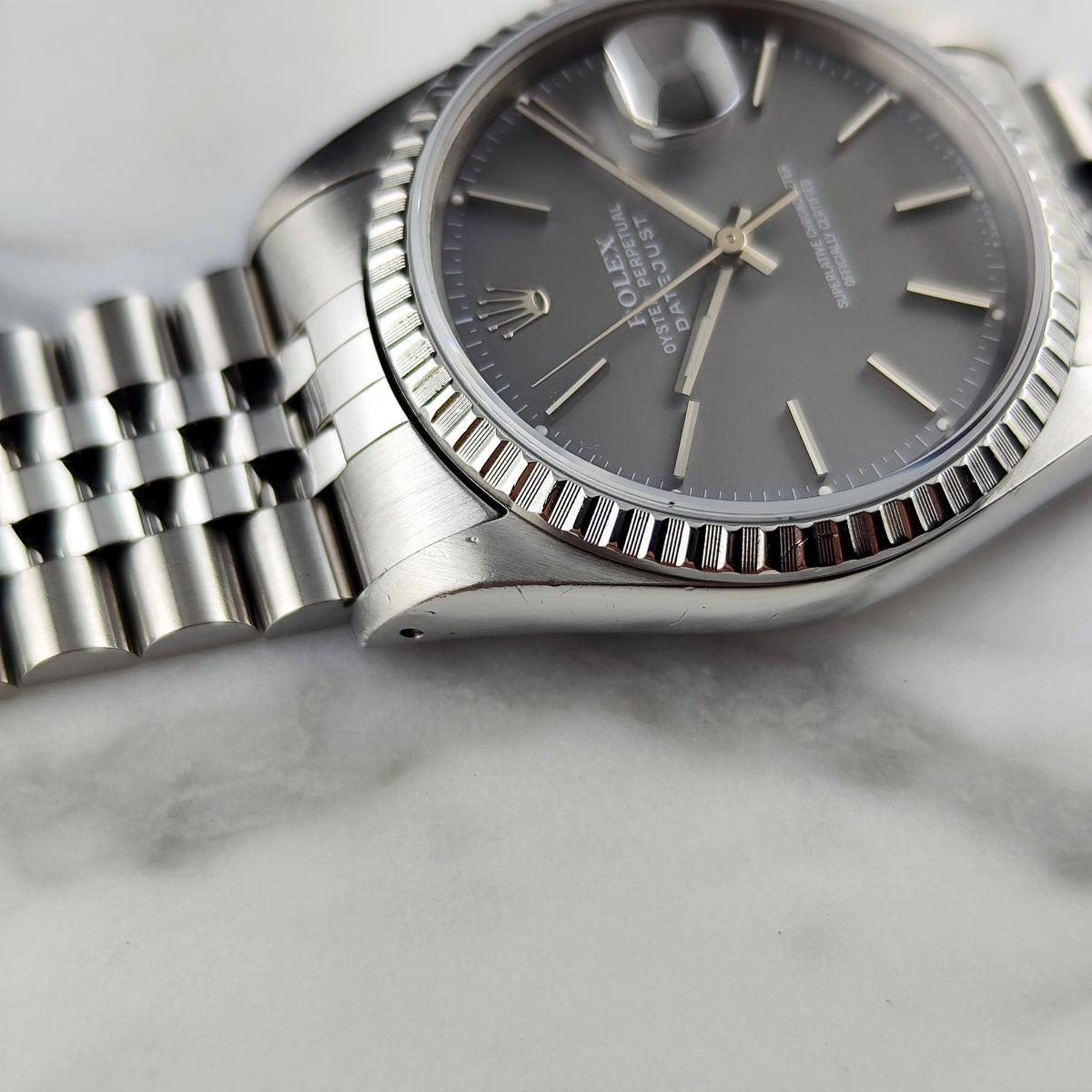 Rolex Datejust 36 Grey Dial Sapphire 1991 Serviced 08/2026 [REF. 16220]