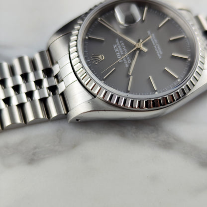 Rolex Datejust 36 Grey Dial Sapphire 1991 Serviced 08/2026 [REF. 16220]