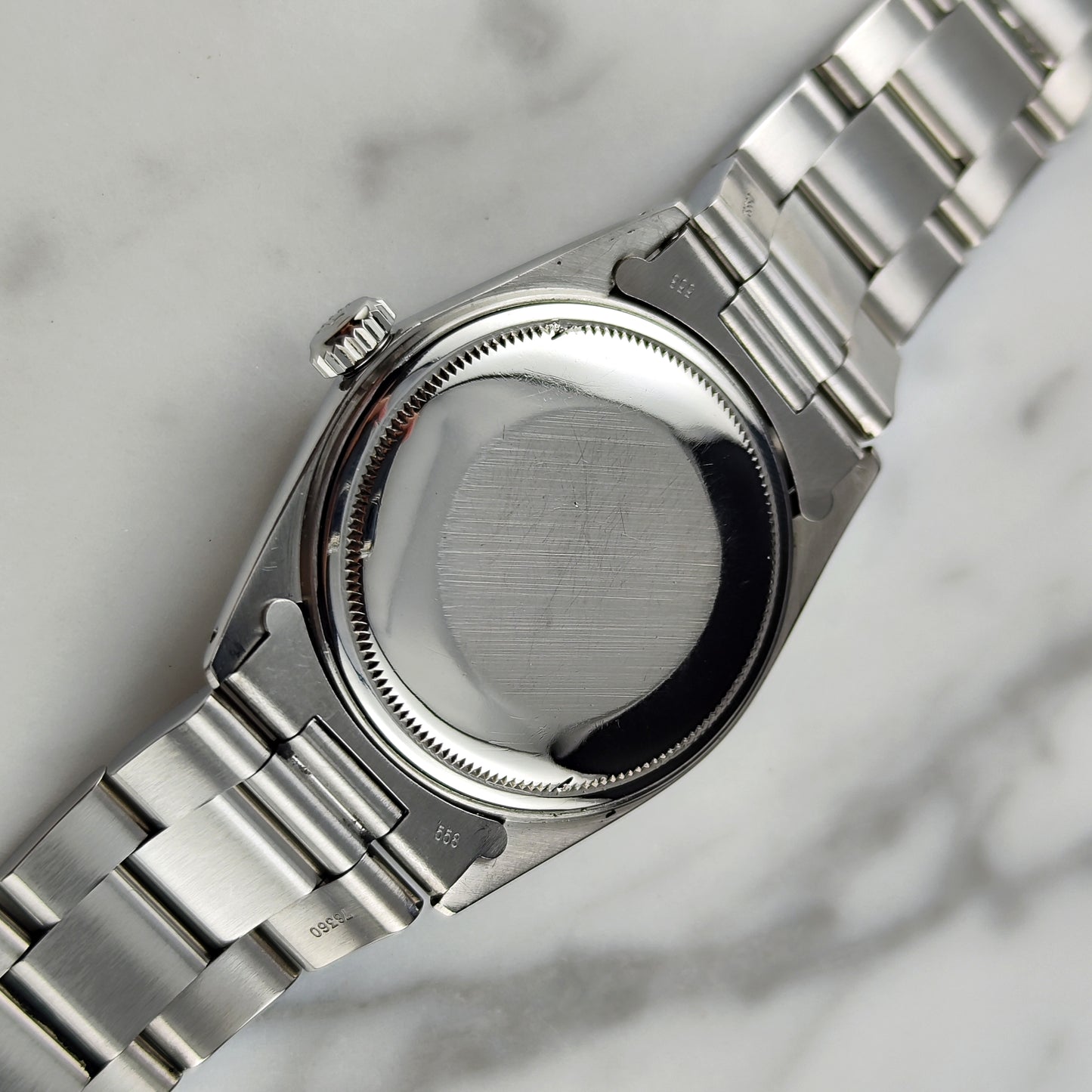 Rolex Datejust 36 Salmon Pink Roman Dial 18ct Bezel Mint+ [REF. 16014]