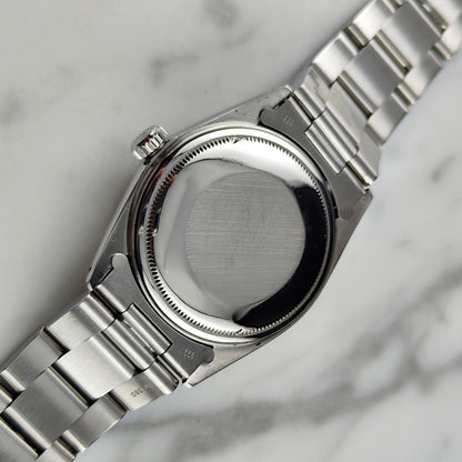 Rolex Datejust 36 Salmon Pink Roman Dial 18ct Bezel Mint+ [REF. 16014]