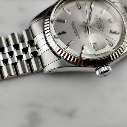 ROLEX Datejust 36 Silver Dial 18ct Bezel 1988 [REF. 16014]