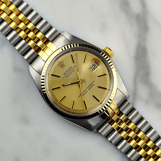 ROLEX Datejust 36 Two-Tone Gold Steel 1972 Serviced 03/2026 [REF. 1601]