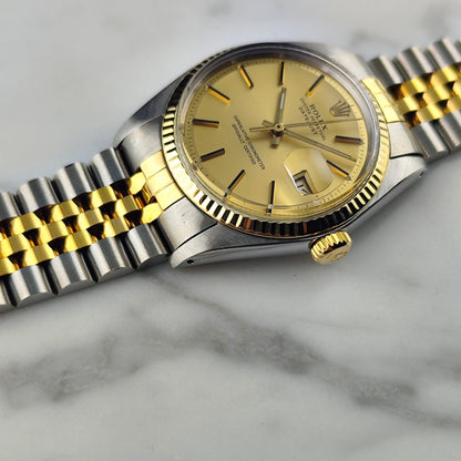 ROLEX Datejust 36 Two-Tone Gold Steel 1972 Serviced 03/2026 [REF. 1601]