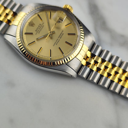 ROLEX Datejust 36 Two-Tone Gold Steel 1972 Serviced 03/2026 [REF. 1601]