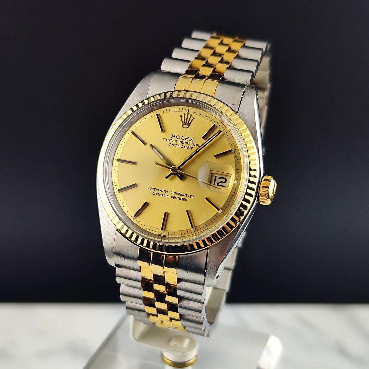 ROLEX Datejust 36 Two-Tone Gold Steel 1972 Serviced 03/2026 [REF. 1601]