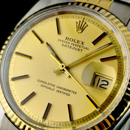ROLEX Datejust 36 Two-Tone Gold Steel 1972 Serviced 03/2026 [REF. 1601]