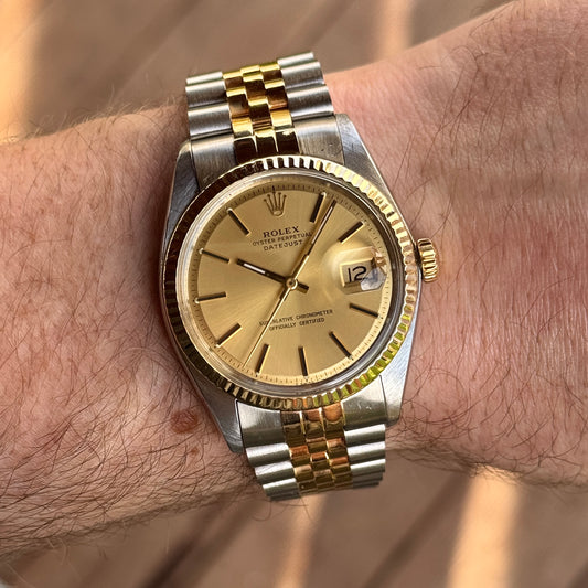 ROLEX Datejust 36 Two-Tone Gold Steel 1972 Serviced 03/2026 [REF. 1601]