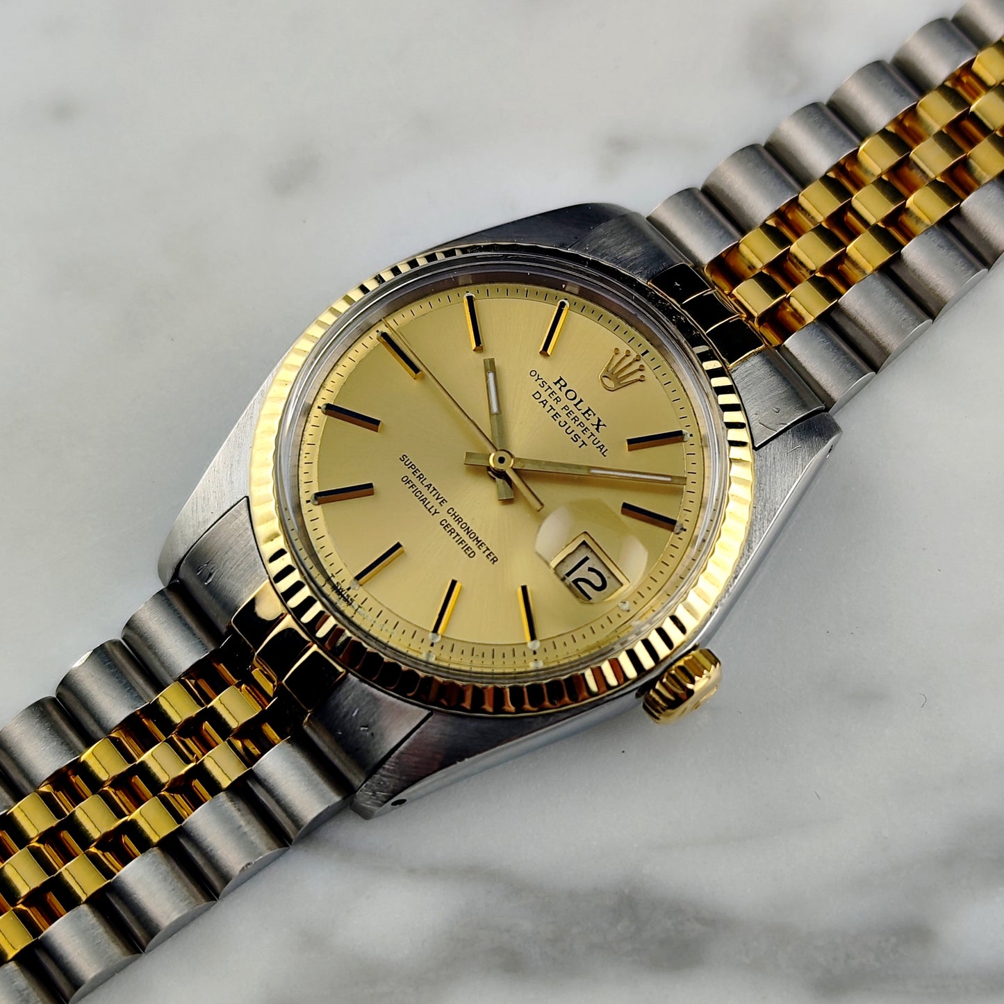 ROLEX Datejust 36 Two-Tone Gold Steel 1972 Serviced 03/2026 [REF. 1601]