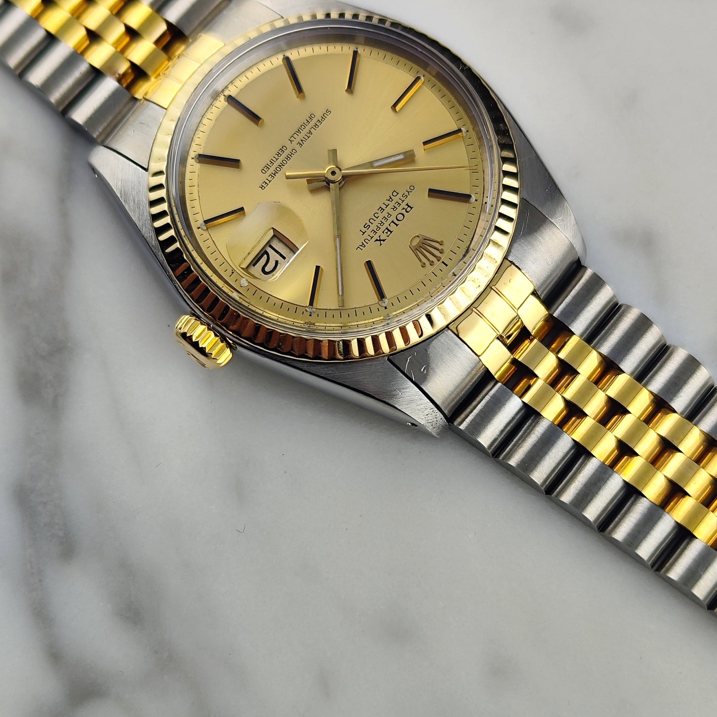 ROLEX Datejust 36 Two-Tone Gold Steel 1972 Serviced 03/2026 [REF. 1601]