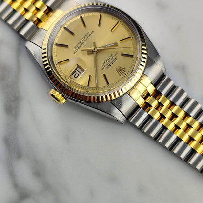ROLEX Datejust 36 Two-Tone Gold Steel 1972 Serviced 03/2026 [REF. 1601]