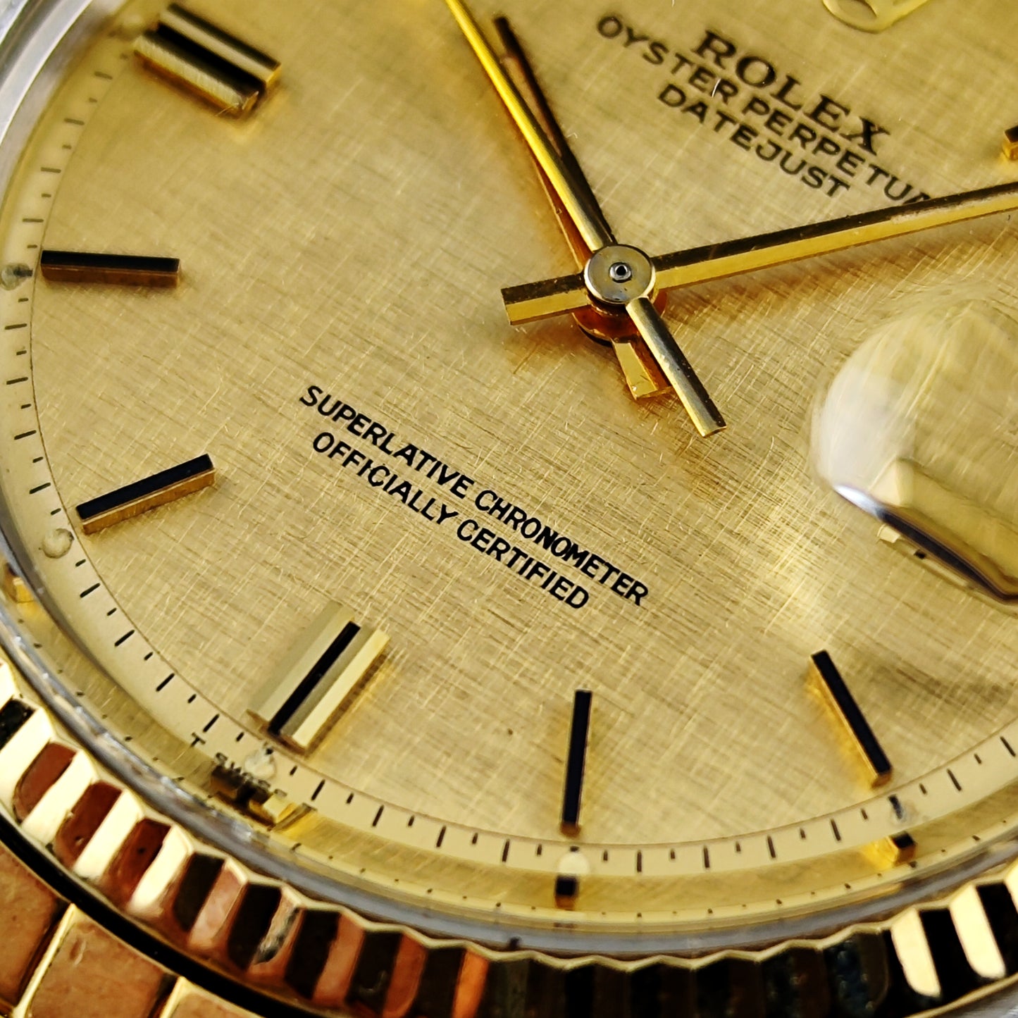 Rolex Datejust 36 Two-Tone Gold Steel Mosaic Dial 1973 Serviced 06/2026 [REF. 1600]