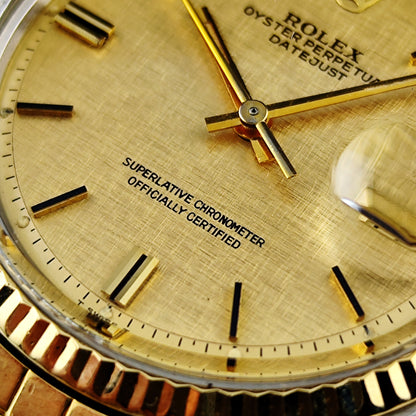 Rolex Datejust 36 Two-Tone Gold Steel Mosaic Dial 1973 Serviced 06/2026 [REF. 1600]