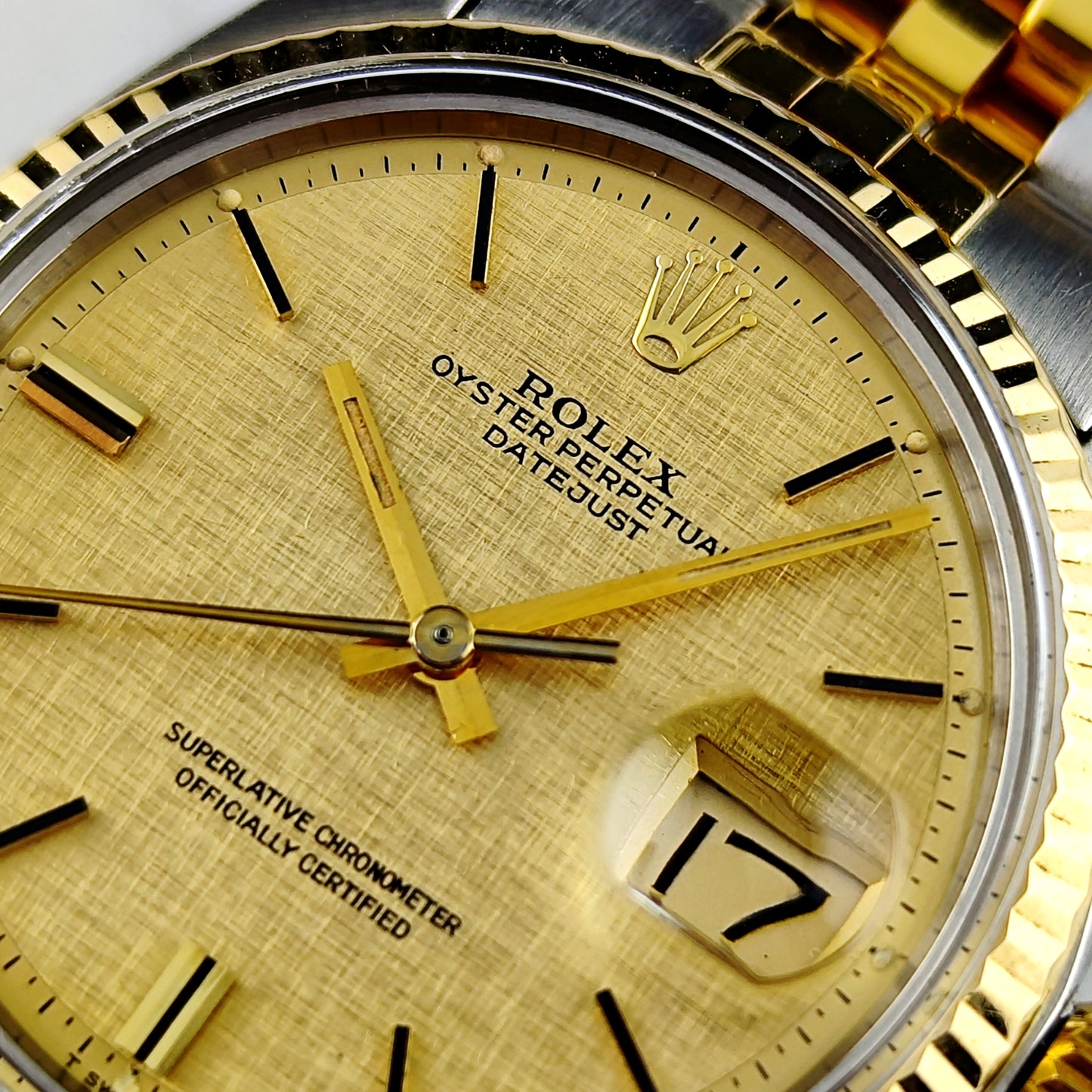 Rolex Datejust 36 Two-Tone Gold Steel Mosaic Dial 1973 Serviced 06/2026 [REF. 1600]