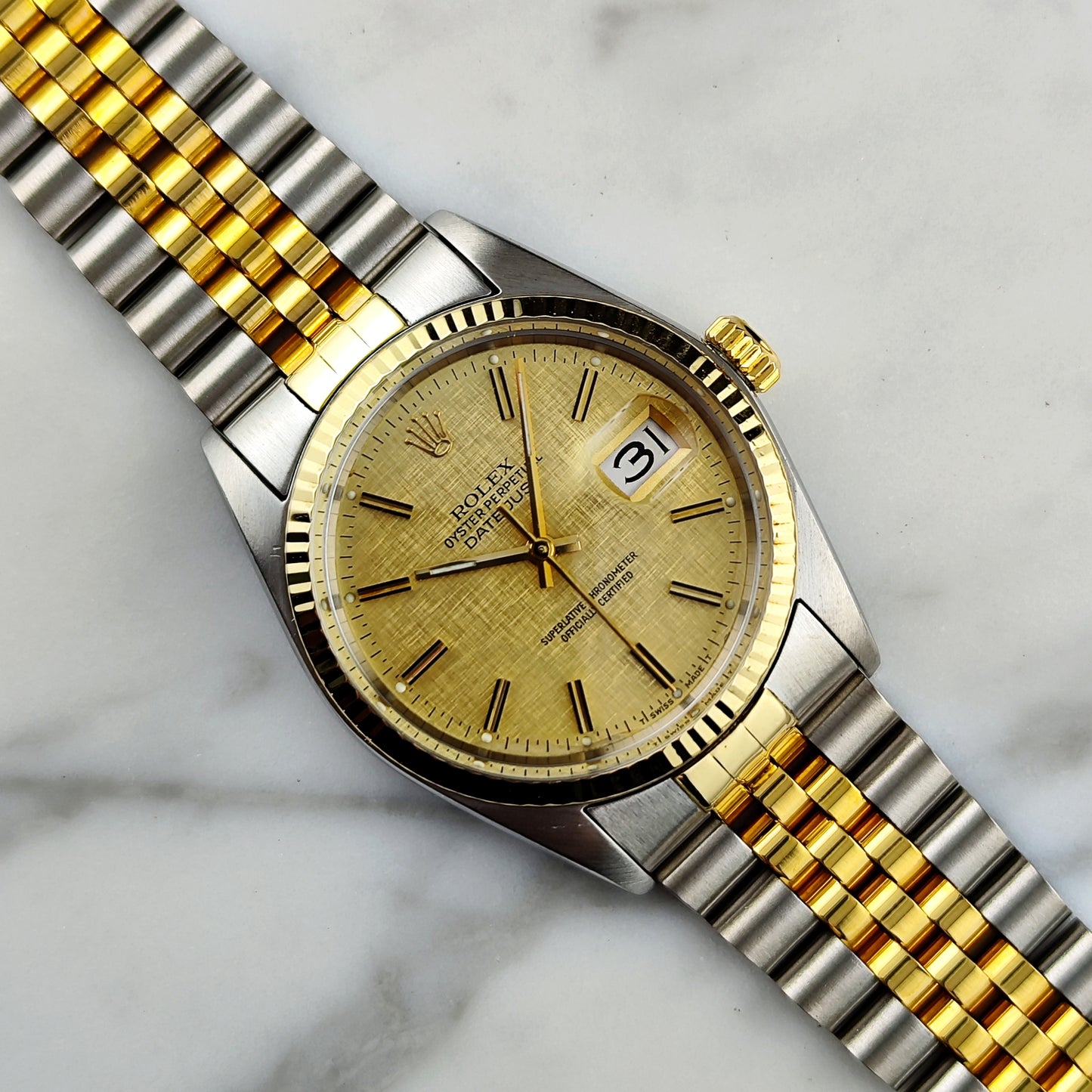 ROLEX Datejust 36 Two-Tone Linen Dial 1976 Serviced 05/2026 [REF. 16013]
