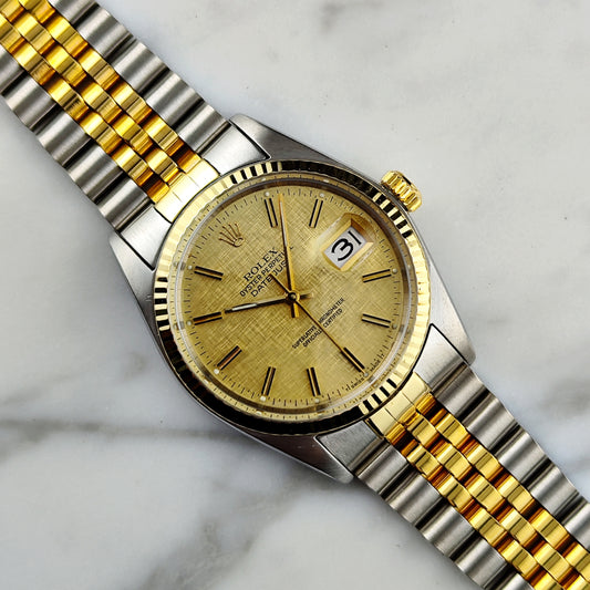 ROLEX Datejust 36 Two-Tone Linen Dial 1976 Serviced 05/2026 [REF. 16013]