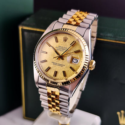 ROLEX Datejust 36 Two-Tone Linen Dial 1976 Serviced 05/2026 [REF. 16013]