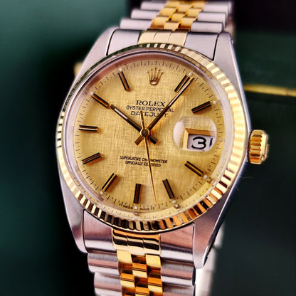 ROLEX Datejust 36 Two-Tone Linen Dial 1976 Serviced 05/2026 [REF. 16013]