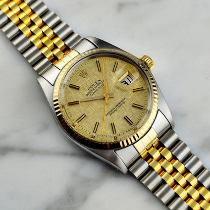 ROLEX Datejust 36 Two-Tone Linen Dial 1976 Serviced 05/2026 [REF. 16013]
