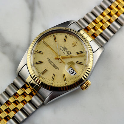 ROLEX Datejust 36 Two-Tone Linen Dial 1976 Serviced 05/2026 [REF. 16013]