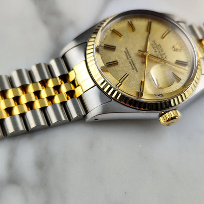 ROLEX Datejust 36 Two-Tone Linen Dial 1976 Serviced 05/2026 [REF. 16013]