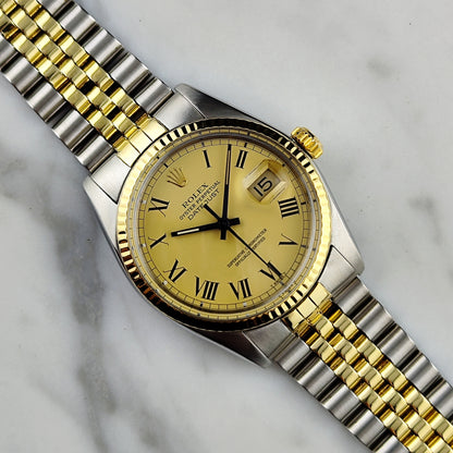 Rolex Datejust 36 Two-Tone Rare Roman Dial 1978 Serviced 07/2026 [REF. 16013]