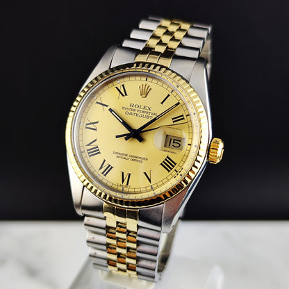 Rolex Datejust 36 Two-Tone Rare Roman Dial 1978 Serviced 07/2026 [REF. 16013]