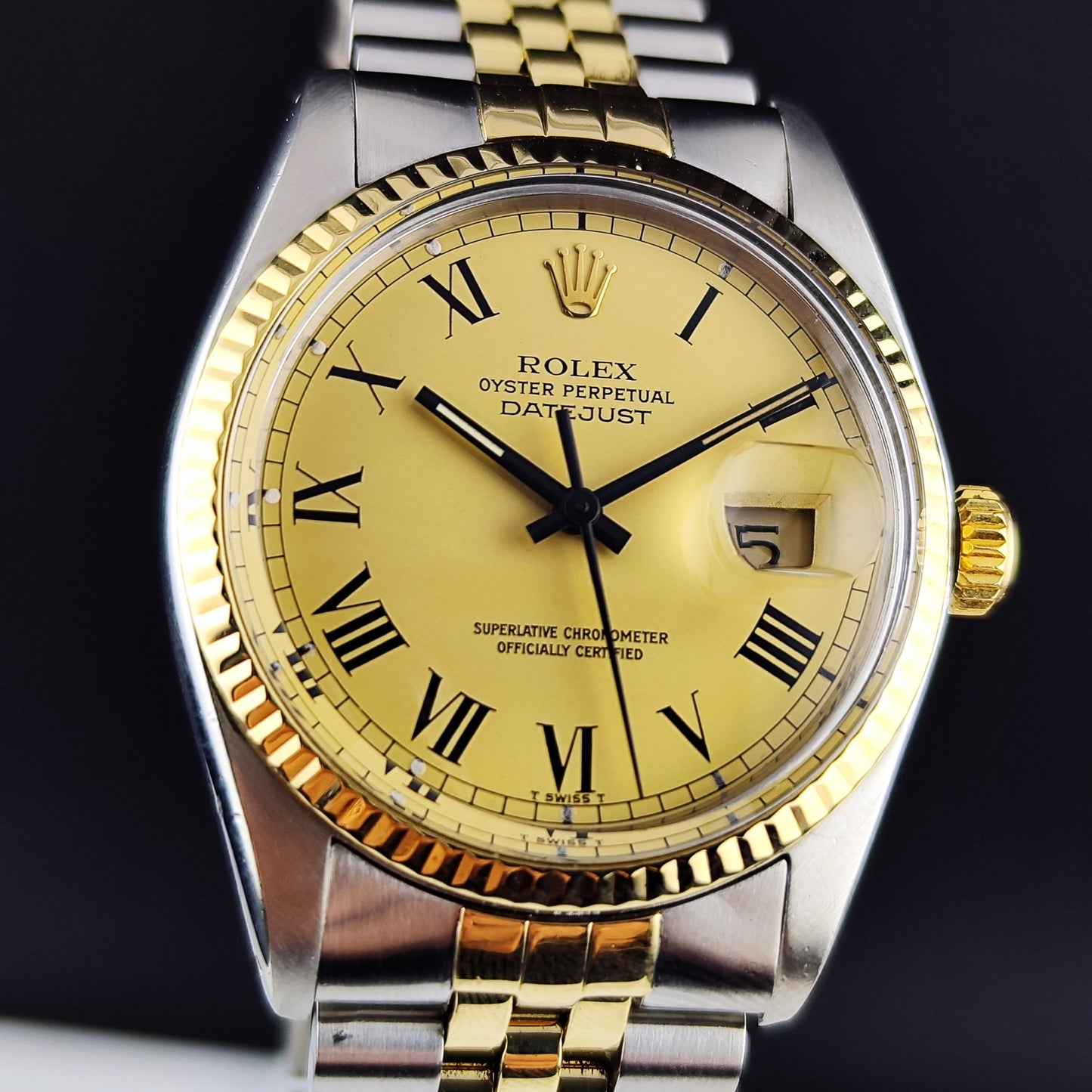 Rolex Datejust 36 Two-Tone Rare Roman Dial 1978 Serviced 07/2026 [REF. 16013]