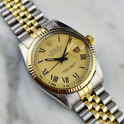 Rolex Datejust 36 Two-Tone Rare Roman Dial 1978 Serviced 07/2026 [REF. 16013]