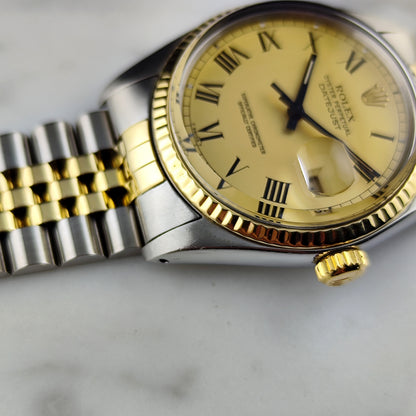 Rolex Datejust 36 Two-Tone Rare Roman Dial 1978 Serviced 07/2026 [REF. 16013]