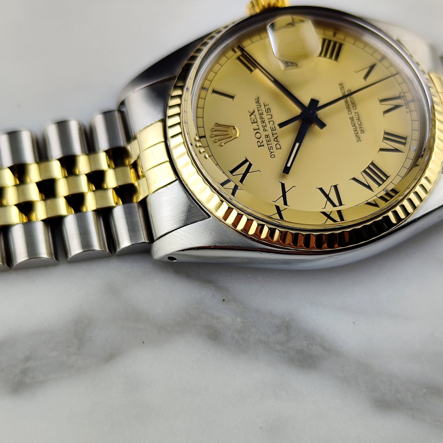 Rolex Datejust 36 Two-Tone Rare Roman Dial 1978 Serviced 07/2026 [REF. 16013]
