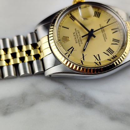 Rolex Datejust 36 Two-Tone Rare Roman Dial 1978 Serviced 07/2026 [REF. 16013]