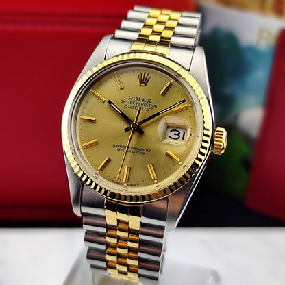 ROLEX Datejust 36 Two-Tone Steel Gold 1978 Serviced 02/2026 [REF. 16013]