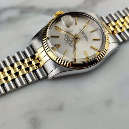 ROLEX Datejust 36 Two-Tone White Dial with Box Serviced 04/2026 [REF. 16013]