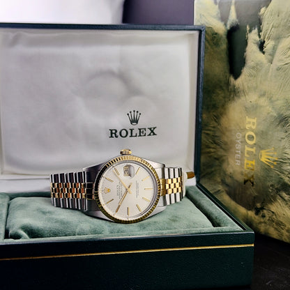 ROLEX Datejust 36 Two-Tone White Dial with Box Serviced 04/2026 [REF. 16013]