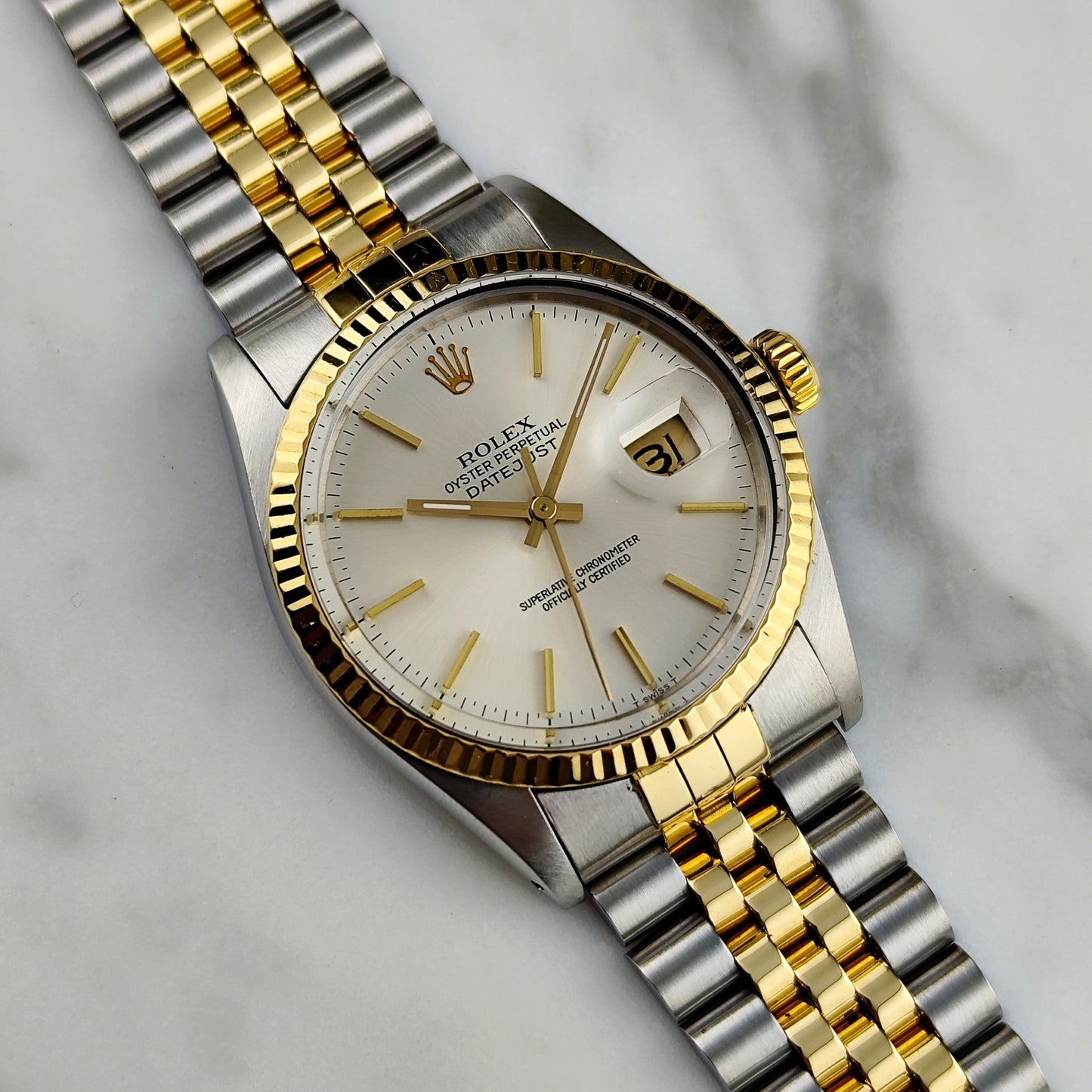 ROLEX Datejust 36 Two-Tone White Dial with Box Serviced 04/2026 [REF. 16013]
