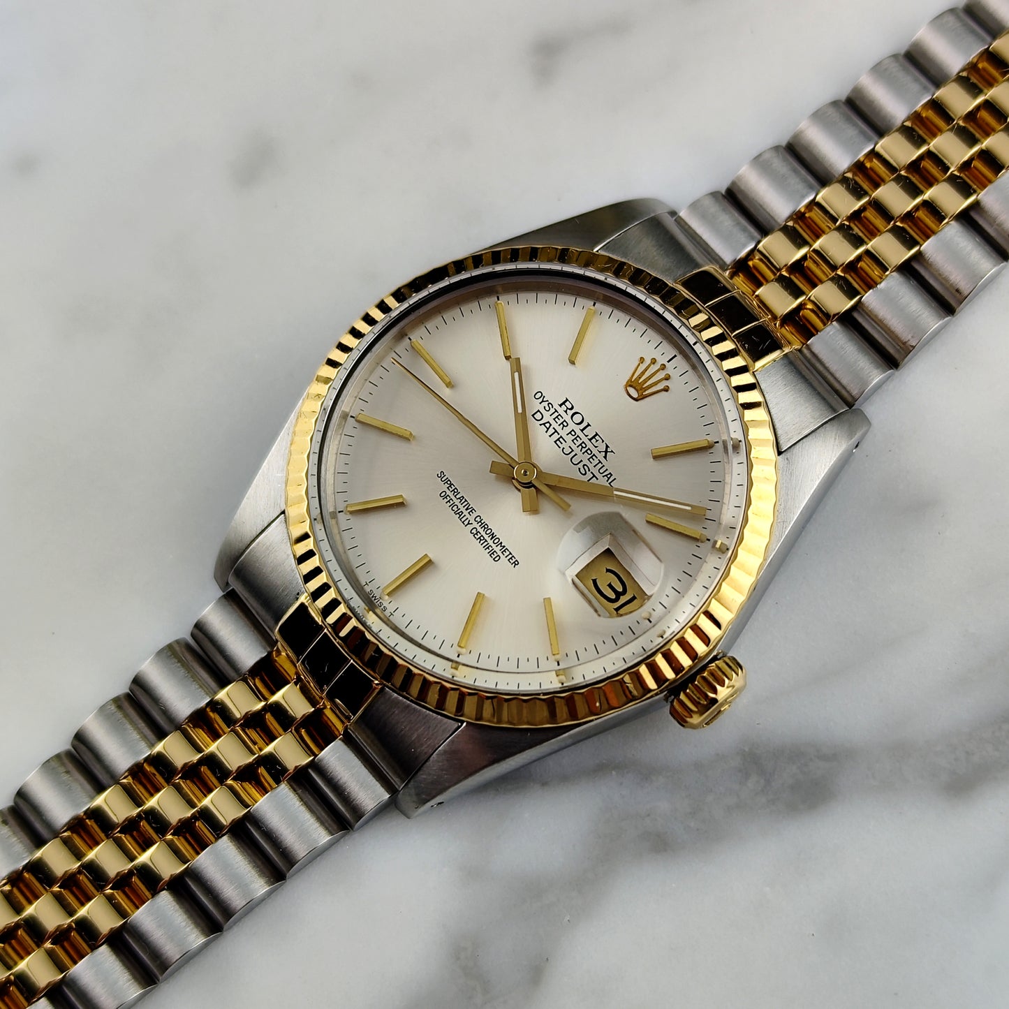 ROLEX Datejust 36 Two-Tone White Dial with Box Serviced 04/2026 [REF. 16013]