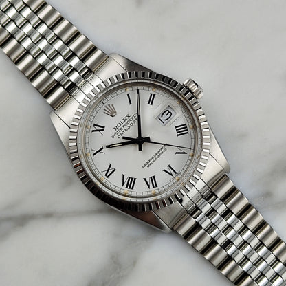 ROLEX Datejust 36 White Dial Buckley Dial Mint+ 1985 Serviced 07/2026 [REF. 1603]