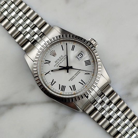 ROLEX Datejust 36 White Dial Buckley Dial Mint+ 1985 Serviced 07/2026 [REF. 1603]