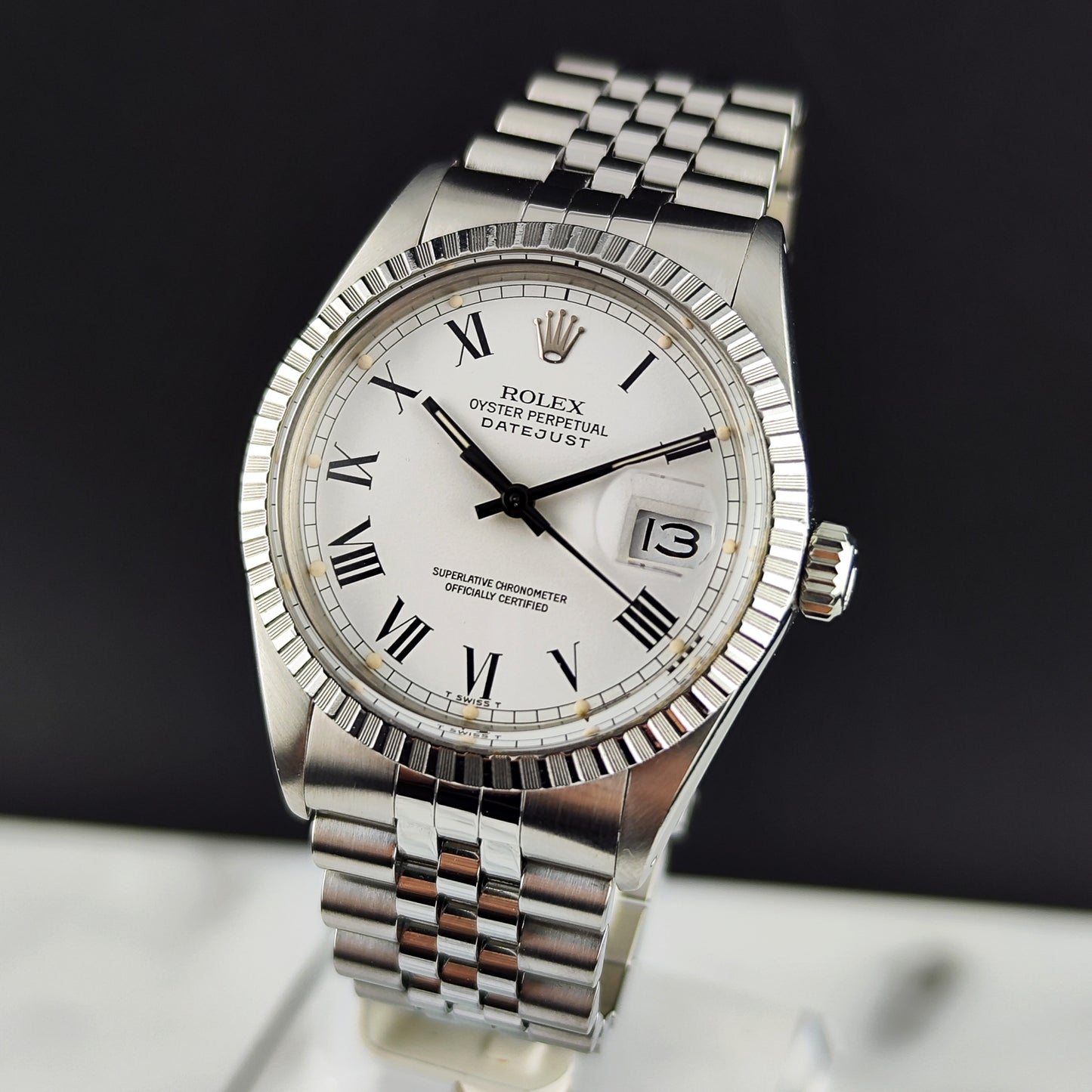 ROLEX Datejust 36 White Dial Buckley Dial Mint+ 1985 Serviced 07/2026 [REF. 1603]