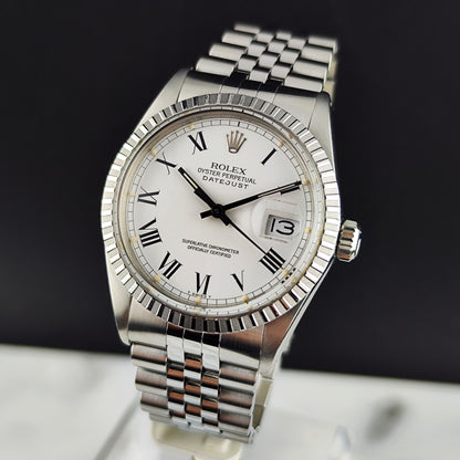 ROLEX Datejust 36 White Dial Buckley Dial Mint+ 1985 Serviced 07/2026 [REF. 1603]