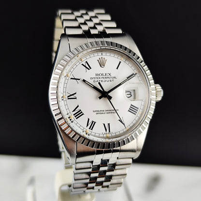 ROLEX Datejust 36 White Dial Buckley Dial Mint+ 1985 Serviced 07/2026 [REF. 1603]