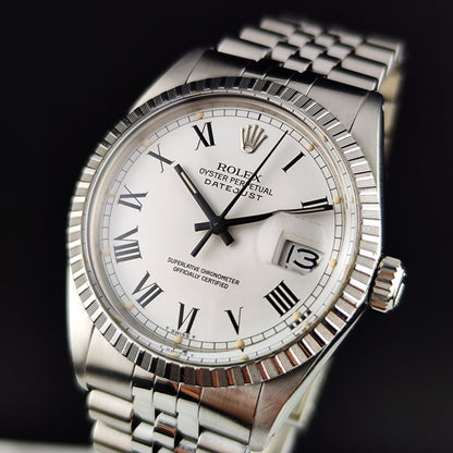 ROLEX Datejust 36 White Dial Buckley Dial Mint+ 1985 Serviced 07/2026 [REF. 1603]
